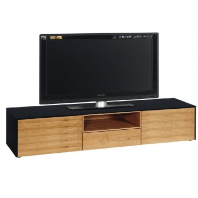 Lowboard Lodge 462.04 Schwarz / Wildeiche