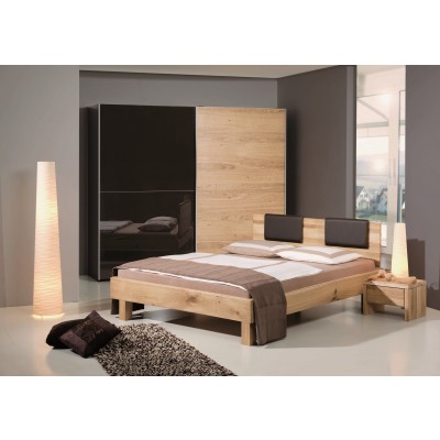 Natura Plus Bett Wildeiche mit Kopfhaupt Monte Grössen 90-200cm