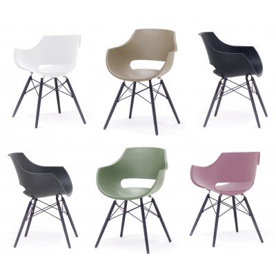 Rockville Schalenstuhl Color/schwarz