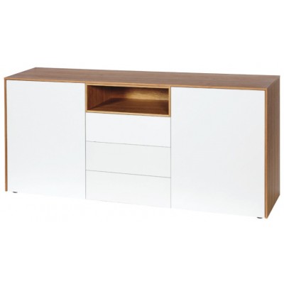 Sideboard Lodge 464.02 Wideiche / Weiss mit Nische