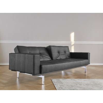 Splitback Sharp Chrome Innovation Sofa / Bed 115 x 210 cm
