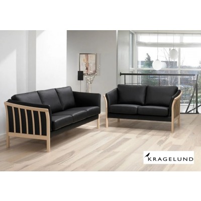 AYA Kragelund Holz/Leder Sofa