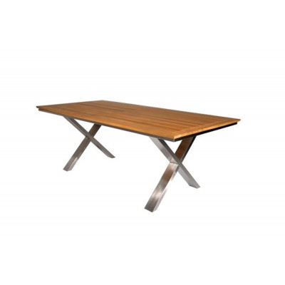 Monaco Teak Edelstahl X Tisch
