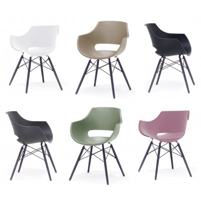 Rockville Schalenstuhl Color/schwarz