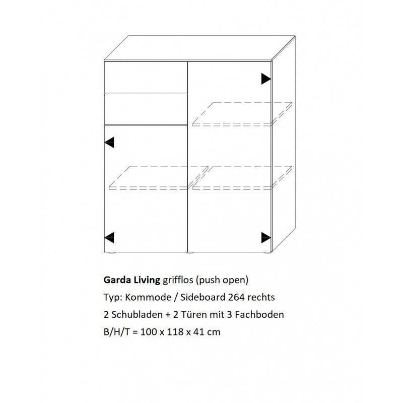 Topo Lifestyle Garda Living Sideboard 264 00