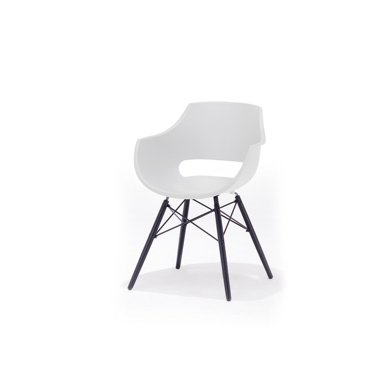 Rockville Schalenstuhl weiss schwar